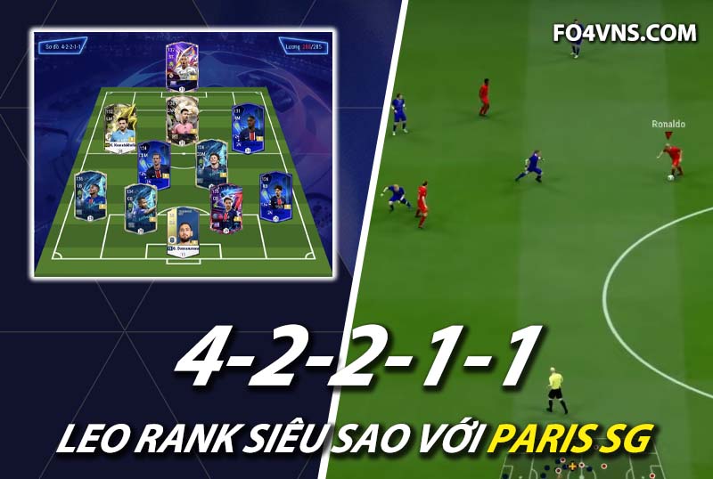 Chiến thuật FC Online : Phát huy sức mạnh team PSG với sơ đồ 42211