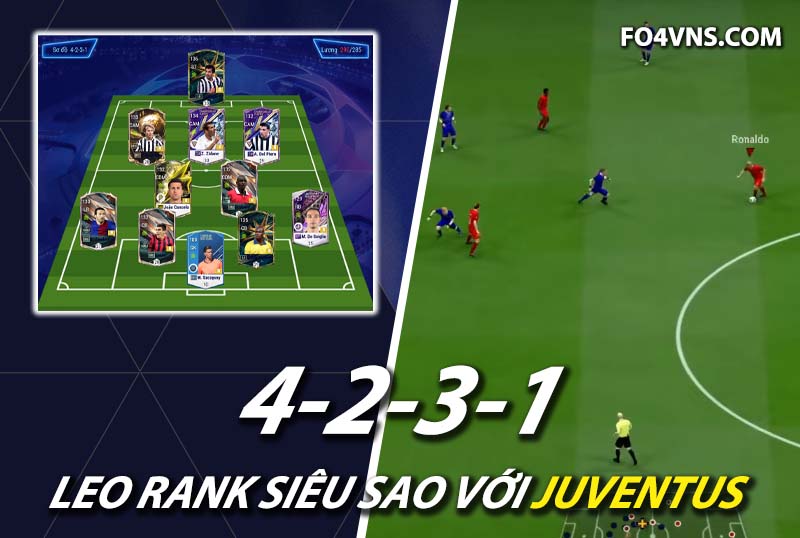 Chiến thuật FC Online : Sức mạnh của team Juventus với 4231 top rank Hàn