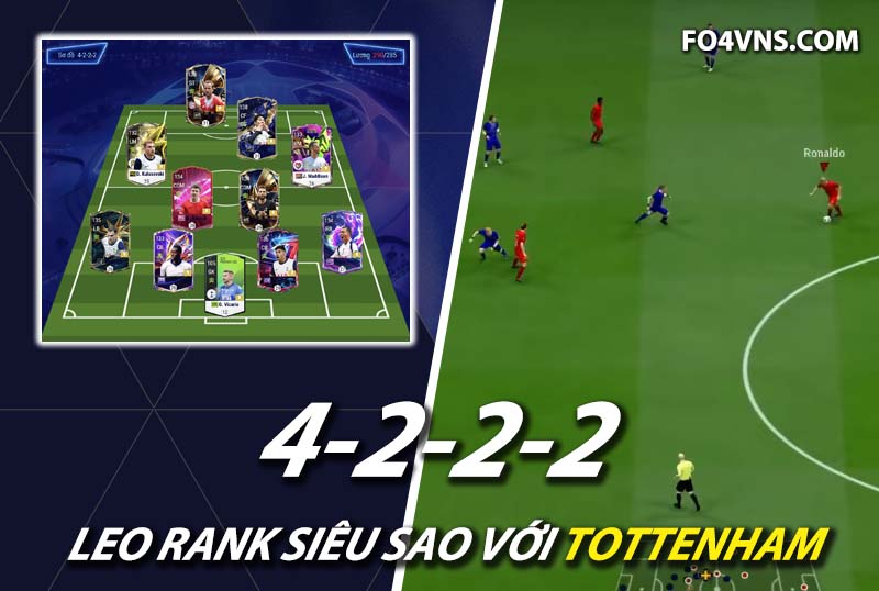 Chiến thuật FC Online : Sơ đồ 4222 với team color Tottenham top rank Hàn