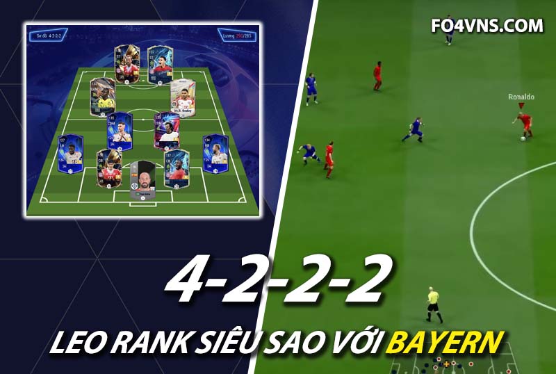 Chiến thuật FC Online : Sơ đồ 4222 với team color Bayern Munich top rank Hàn